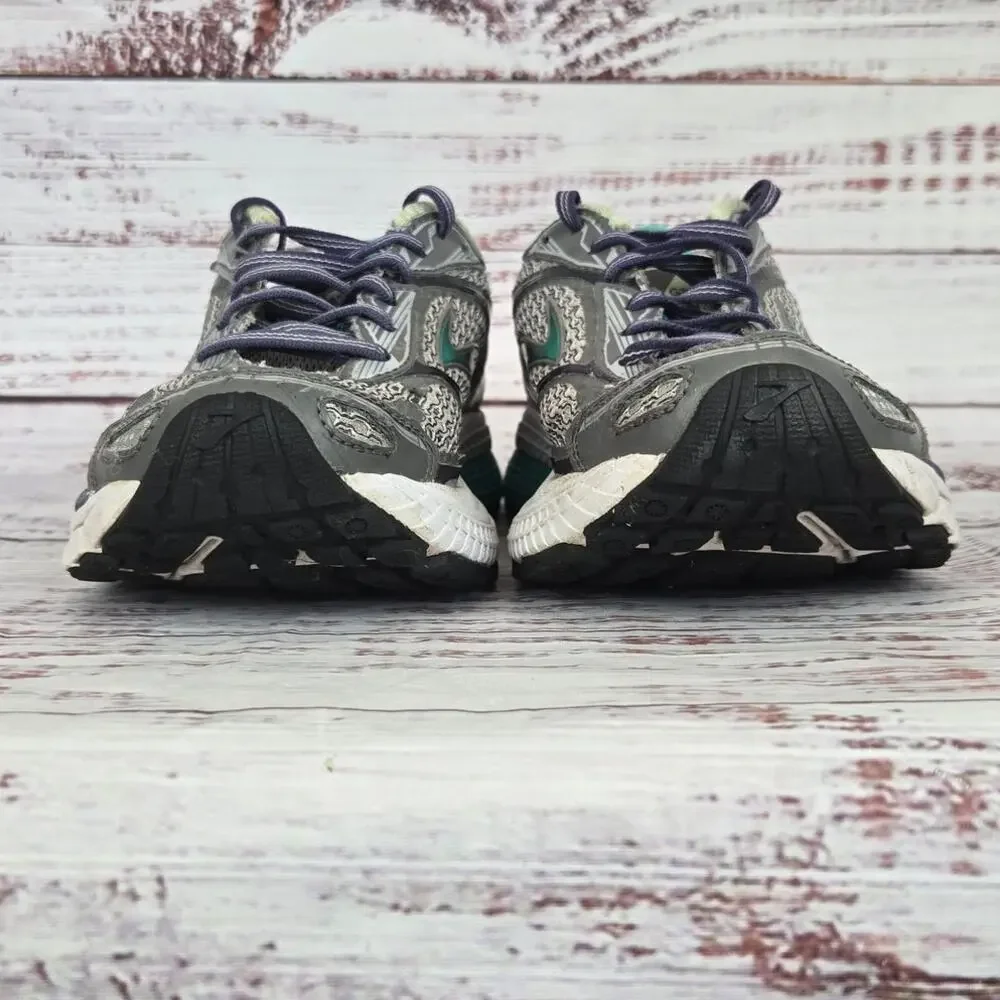 Brooks Womens Ghost 7 Running Shoes Size 7.5 Gray Teal Athleisure Walking Sport